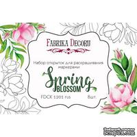 Набор открыток для раскрашивания маркерами Spring Blossom, ТМ Фабрика Декора