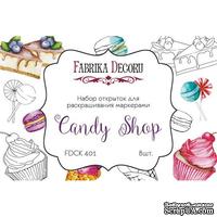 Набор открыток для раскрашивания маркерами Candy shop, ТМ Фабрика Декору