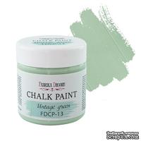 Крейдяна фарба Chalk Paint Вінтажна зелень 50ml, ТМ Фабрика Декору