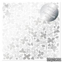 Ацетатний аркуш з фольгуванням Silver Winterberries 30,5х30,5 см, ТМ Фабрика Декору - ScrapUA.com