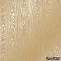 Лист односторонней бумаги с фольгированием Golden Wood Texture Kraft, ТМ Фабрика Декора - ScrapUA.com