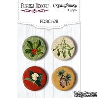 Скрапфишки набор 4шт Winter botanical diary 528, ТМ Фабрика Декора - ScrapUA.com