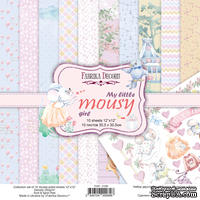 Набор скрапбумаги My little mousy girl 30,5x30,5 см 10 листов, ТМ Фабрика Декору - ScrapUA.com