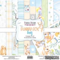 Набор скрапбумаги Funny fox boy 30,5x30,5 см 10 листов, ТМ Фабрика Декора - ScrapUA.com