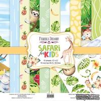 Набор скрапбумаги Safari for kids 30,5x30,5 см 10 листов, ТМ Фабрика Декора - ScrapUA.com