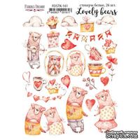 Набор наклеек (стикеров) 26 шт Lovely bears #161, ТМ Фабрика Декора - ScrapUA.com