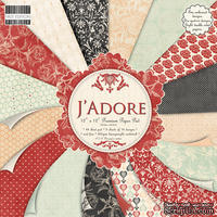 Набор бумаги для скрапбукинга First Edition - J’adore, 16 листов, размер 30х30 см