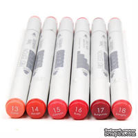 Набор алкогольных маркеров от First Edition - Twin Markers - Reds, красные, 6 шт.