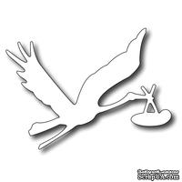 Лезвие Frantic Stamper - Cutting Die - Stork with Baby Bundle - Аист и младенец