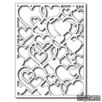 Лезвие Frantic Stamper Precision Die - Open Hearts Card Panel 