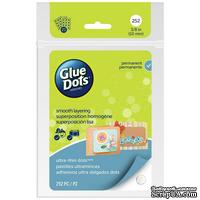 Клеевые капли Glue Dots - Ultra Thin - Sheets, 252 штуки, 10 мм, в листах