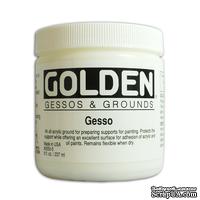 Грунт акриловый от Golden - Gesso - White 8oz, цвет белый, 240мл - ScrapUA.com