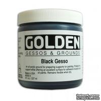 Грунт акриловый от Golden - Gesso - Black 8oz, цвет черный, 240мл