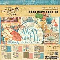 ЦЕНА СНИЖЕНА! Набор скрапбумаги Graphic 45 - Come Away With Me - Pad, 30х30 см, двусторонняя, 8 листов