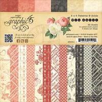 Набор скрапбумаги Graphic 45 - Mon Amour - Patterns &amp; Solids Pad, 15х15 см, двусторонняя, 12 листов - ScrapUA.com