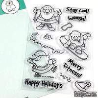 Набор штампов Gerda Steiner - Sportsy Santa 4x6 Clear Stamp Set - ScrapUA.com