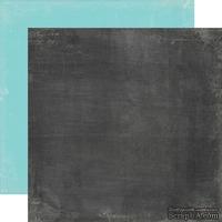 Лист скрапбумаги от Echo Park - Black /Teal, 30х30 см - ScrapUA.com