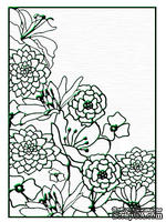Папки для тиснения Nellie Snellen Embossing Folder - Flower Corner 1 - ScrapUA.com