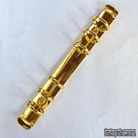 Кольцевой механизм А6 на 6 колец диаметром 20 мм, длина механизма - 175 мм, цвет золотой, крепежи в наборе - ScrapUA.com
