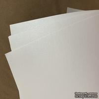 Дизайнерская бумага односторонняя, перламутровый белый,  21х29см, 120гр/м.кв