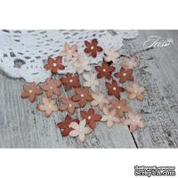 Набор цветов TM Iris - Little flowers кирпичный, 15 мм, 30 шт - ScrapUA.com