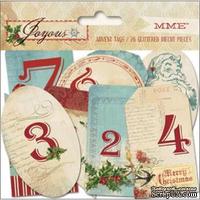 Высечки из кардстока My Mind’s Eye - Joyous - Advent Tags, 26 штук