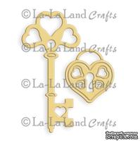 Лезвие La-La Land Crafts - Heart Key And Lock - ScrapUA.com