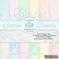 Набор скрапбумаги LemonCraft - Cotton Candy Basic, фоновые дизайны, 30х30 см, с бонусом