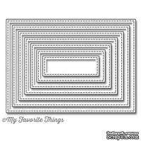 Лезвие My Favorite Things - Die-namics Stitched Rectangle STAX, 7 шт.