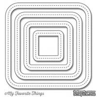 Лезвие My Favorite Things - Die-namics Single Stitch Line Rounded Square Frames, 4 шт.