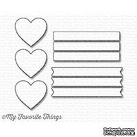 Лезвие My Favorite Things - Die-namics Hearts in a Row - Vertical