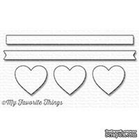 Лезвие My Favorite Things - Die-namics Hearts in a Row - Horizontal