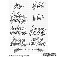 Акриловый штамп My Favorite Things - Hand-Lettered Holiday Greetings