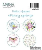 Набор фишек от Mona Design - "Fancy Spring", 4 шт., диаметр 2,5см