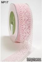 Лента от May Arts - Crochet Ribbon, цвет розовый, 3,8 см, 90 см - ScrapUA.com