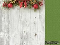 Двусторонний лист скрапбумаги от Kaisercraft - Basecoat Christmas Collection - Bells, 30 x 30 см.