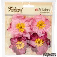 Набор объемных цветов Petaloo - Ruffled Peony - Fuchsia - ScrapUA.com