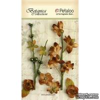 Набор объемных цветов Petaloo - FloralEphemera - Brown - ScrapUA.com