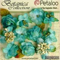 Набор объемных цветов Petaloo - Botanica Minis - Teal - ScrapUA.com