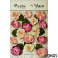 Набор объемных цветов (анютины глазки) Petaloo - Velvet Pansies x 15 - Mauve - ScrapUA.com