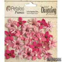 Набор цветов Petaloo - Printed Darjeeling Collection - Wild Mini Blossoms - Fuschia - ScrapUA.com