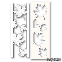 Набор из ножа для вырубки и трафарета от Poppystamps - Maple Leaf Side Strips and Stencil