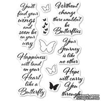 Штампы от Poppystamps - Butterfly Greetings clear stamp set