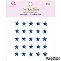 Кристаллы на клеевой основе Queen &amp; Co - Twinkle Self-Adhesive Embellishments Stars/Blue - ScrapUA.com