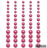 Половинки жемчужин на клеевой основе Queen &amp; Co - Pearls Pretty Pink, 60 штук - ScrapUA.com