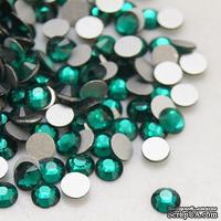 Стразы Emerald, 4.6~4.8мм, цвет зеленый, 20 шт.