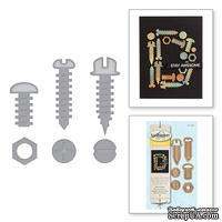 Ножи от Spellbinders - Die D-Lites Bolts & Nuts Etched Dies