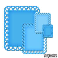 Лезвия от Spellbinders - Lattice Rectangles,  4 шт - ScrapUA.com