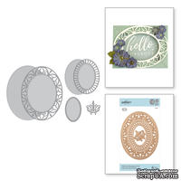 Ножи для вырубки от Spellbinders - Shapeabilities Lisette Oval Shadowbox Frame Etched Dies Shadowbox by Beeca Feeken - ScrapUA.com