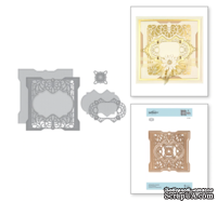 Ножи для вырубки от Spellbinders - Shapeabilities Antiquities Square Etched Dies Vintage Treasures by Becca Feeken - ScrapUA.com